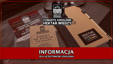 Photo of INFORMACJA DLA UCZESTNIKÓW CZWARTEGO SZKOLENIA HEKTAR WIEDZY